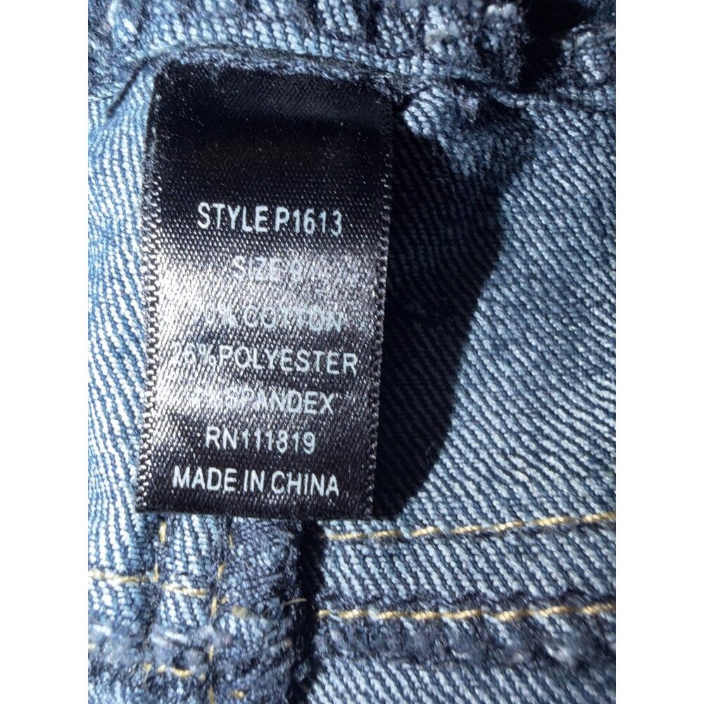 Red & Blue Denim Dark Blue Jeans High Button Waist Skinny Juniors Size 9 - Picture 6 of 6